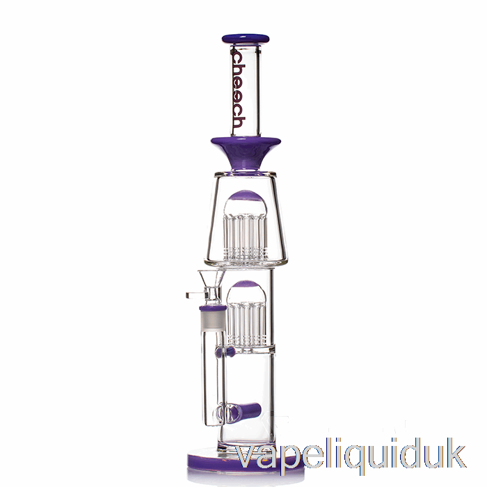 Cheech Glass Dual Tree Inline Bong Purple Vape Juice